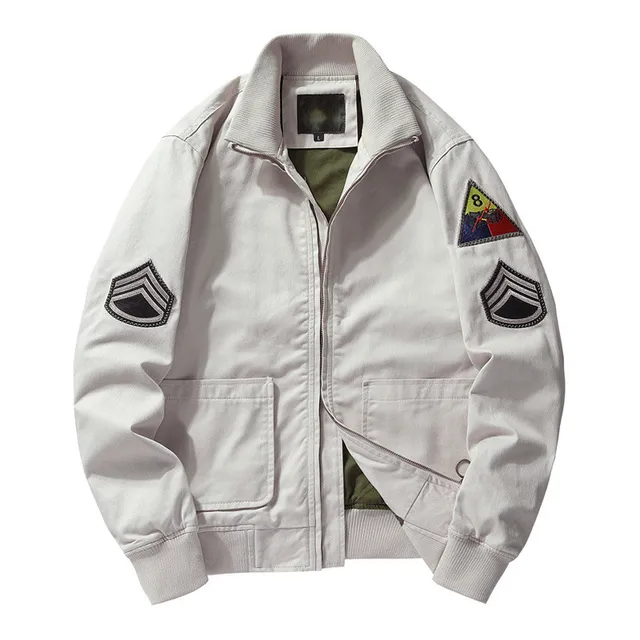 Men's Army Bomber Tactics Jackets Pilot Military Jackets Embroidery ...