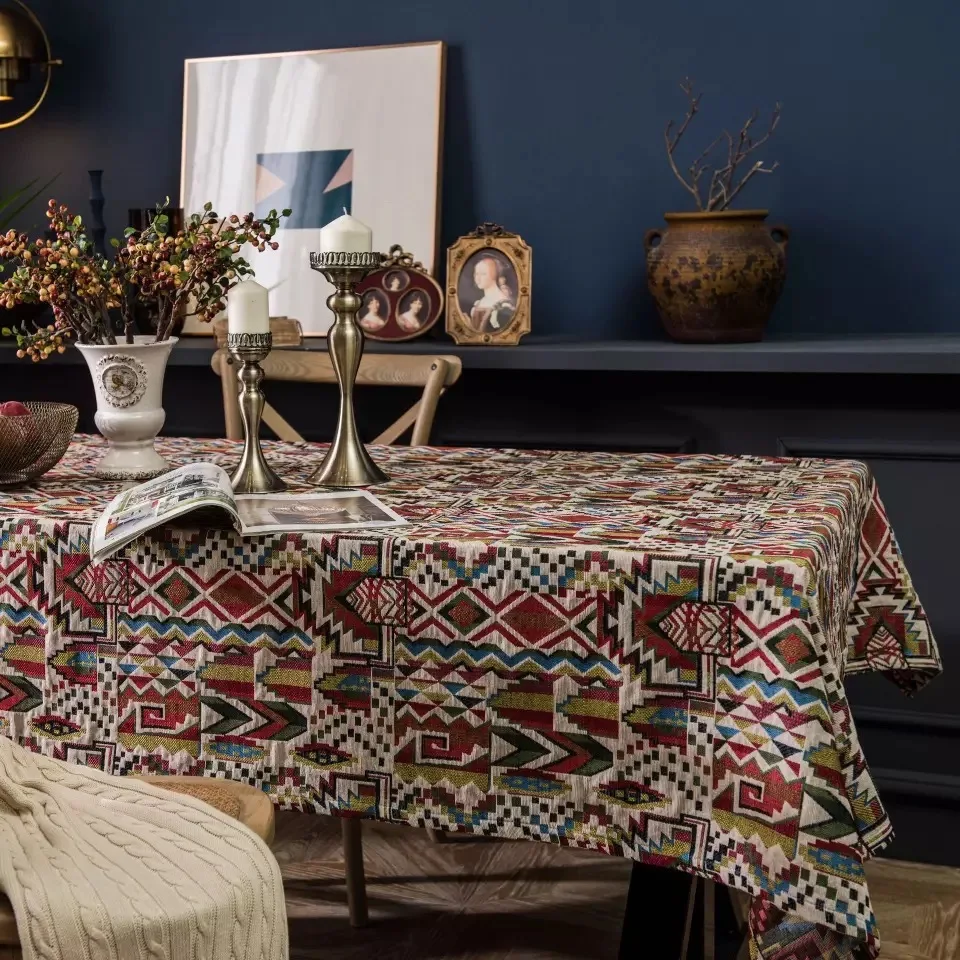 

Printed Decorative Tablecloth Bohemia Table Cloth Dining Table Cover Nordic Style Home