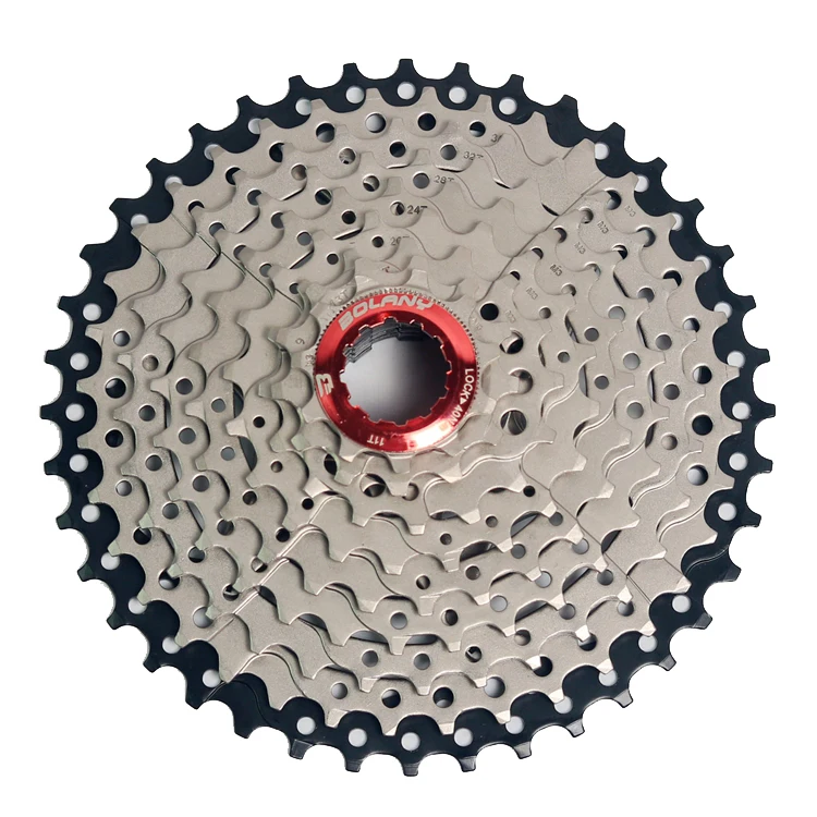 9S скорость 11-40T кассета Freewheel подходит для шоссейного велосипеда горный велосипед широкого соотношения звездочки совместимый Велосипед маховик СИСТЕМЫ - Цвет: silver black