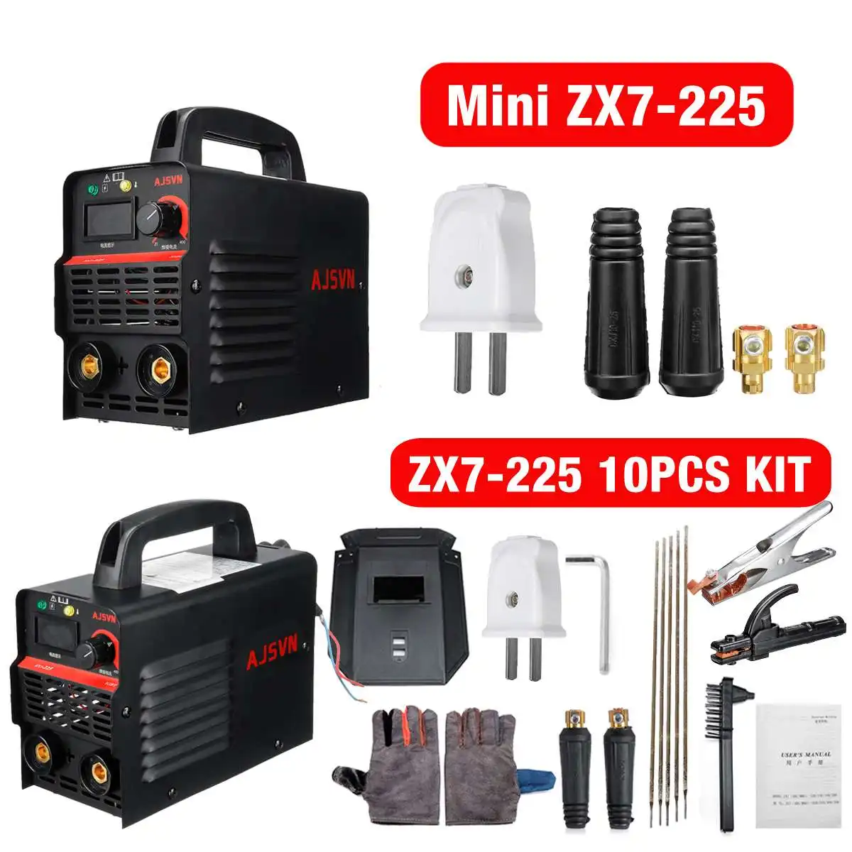 

220V 6.2KVA Mini Arc Welding Machine IP21S Portable Solder 20-225A Inverter Soldering Tool ARC Welding Working