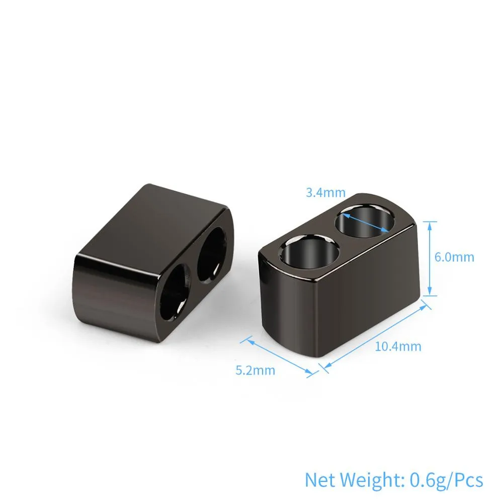5PCS Headphone Splitter 6 8mm To 3 4mm Splitter Slider DIY Audio Connector Aluminum Alloy Slider 8 Strands Headset Cable Adapter