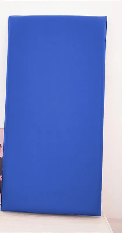 Мягкие наклейки на стену для предотвращения столкновений, на заказ, с изображением татами, на стену, крутой губчатый коврик на заказ, мягкая Настенная Наклейка на кровать - Цвет: Синий