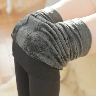 Новые кашемировые модные леггинсы для женщин и девочек, теплые зимние яркие бархатные вязаные плотные леггинсы, супер эластичные штаны - Цвет: gray