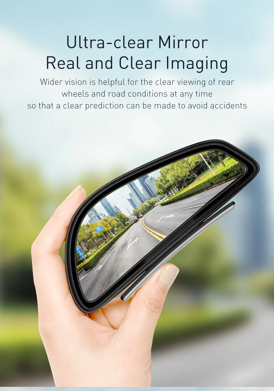 Baseus, 2 шт., Автомобильное зеркало заднего вида, водонепроницаемое, на 360 градусов, широкий гнев, для парковки, проверенное, Автомобильное зеркало заднего вида, безопасные зеркала для слепых зон