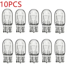 10 шт. 3800K T20 7443 7440 W21/5 W галогенная лампа из прозрачного стекла, дневной ходовой светильник, светильник сигнала поворота, стоп-сигнал, задний фонарь