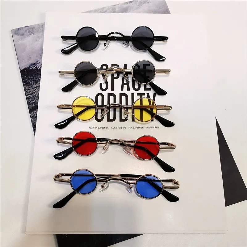 New Round Tiny Sunglasses Women Retro Metal Small Frames Sun Glasses PC High Quality Mini Ocean Lens Eyewear UV400 ray ban sunglasses women