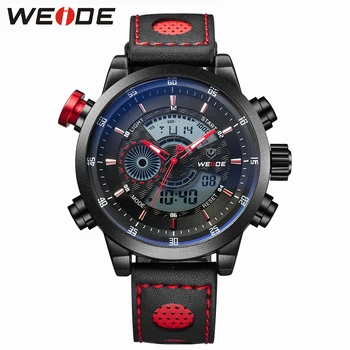 

WEIDE Men Watch Mens Fashion Casual Quartz Digital Auto Date Alarm Chronograph Repeater Multiple Time Zone Belt Wristwatches Men