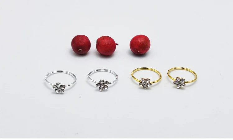 20 teile/los Blume Form Nase Ring Hoop Septum Ringe 925 Sterling Silber Nase Piercing Ohr Piercing Oreja Pircing Schmuck – Detail 2