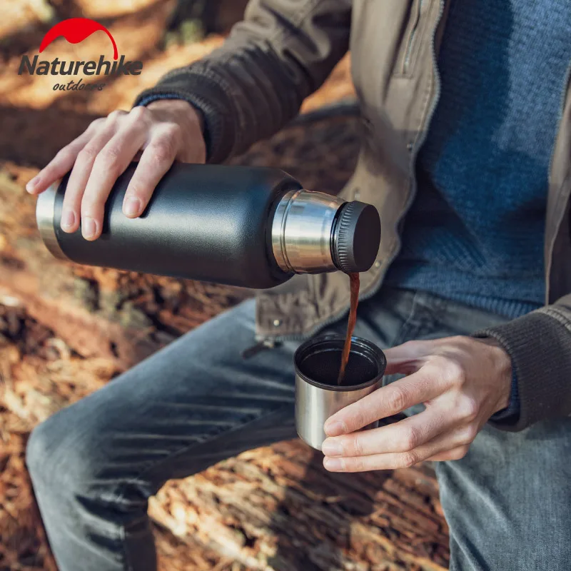 Naturehike открытый Вакуумная чашка 24 часа сохранение тепла 1000 мл большой емкости 304 нержавеющая сталь чашка для воды портативный