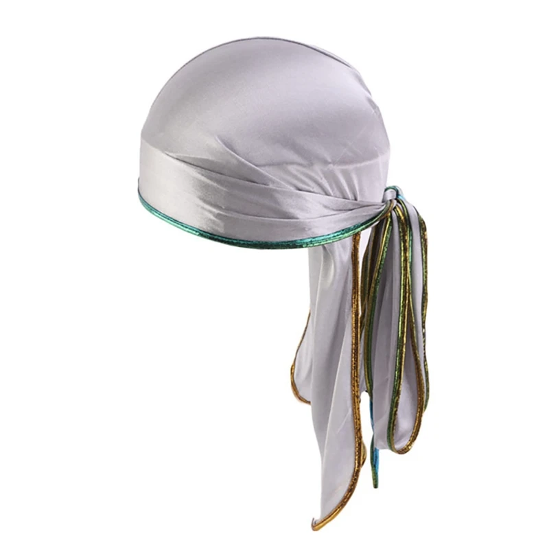 Горячая бандана пляжная шапка шапочка длинный хвост имитация шелковая шляпа капюшон повязка на голову Doo Rags головной убор костюм