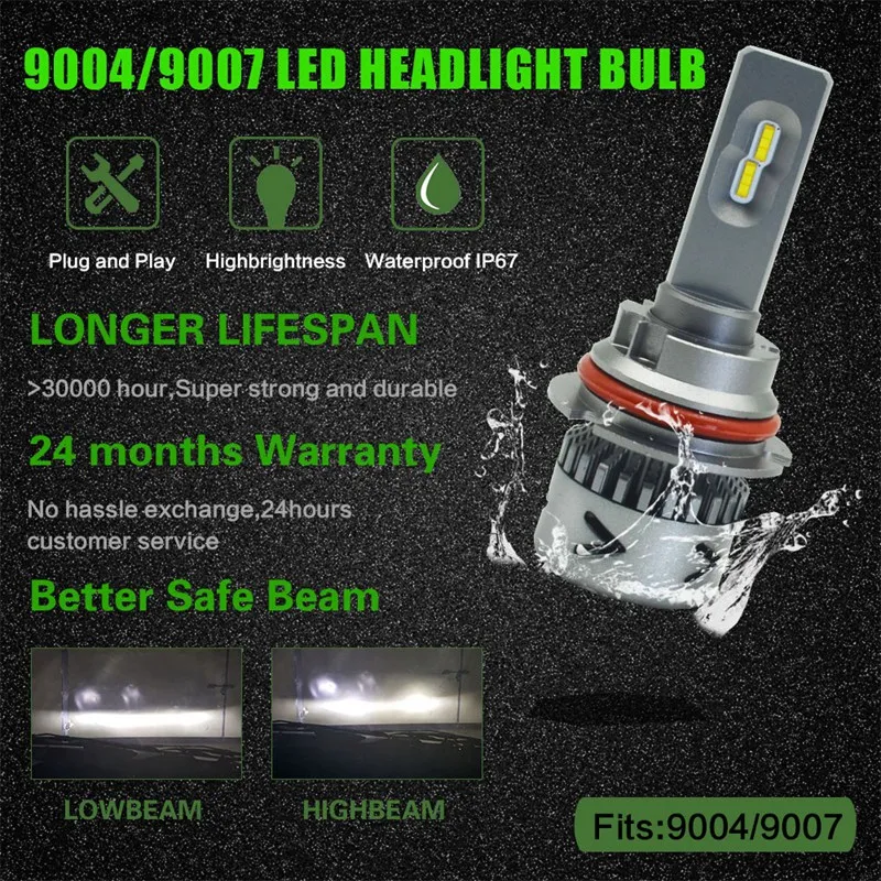 Новые продукты нового поколения автомобильные лампочки Led H1 H3 H8 H9 H4 H7 H11 9012 Led 880 881 9008 H13 9004 9007 Авто светодиодные фары 9