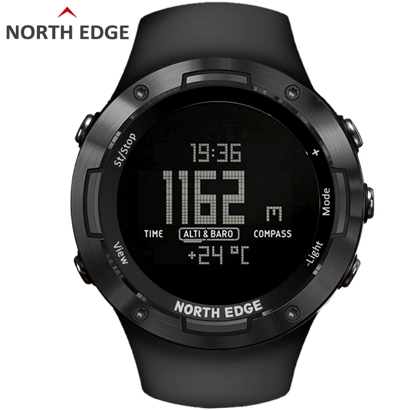 Мужские Цифровые часы NORTH EDGE спортивные для бега плавания высотомер барометр