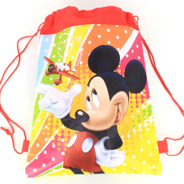 drawstring bags 1pcs Набор украшений для дня рождения Микки Маус, вечерние принадлежности, украшения для дня рождения, Детские вечерние украшения для конфет на день рождения - Цвет: drawstring bags 1pcs