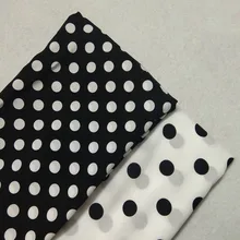 Классический Гладкий черно-белый большой горошек вискозная ткань вискоза Мягкая гладкая ткань одежда рубашка детская одежда платье пижамы 100x140c