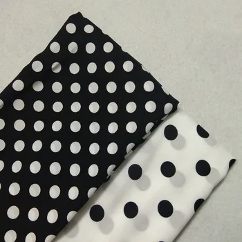 

Classic Smooth Black White Big Polka Dot Rayon Fabric Viscose Soft Smooth Fabric Apparel Shirt Baby Cloth Dress pajamas 100x140c