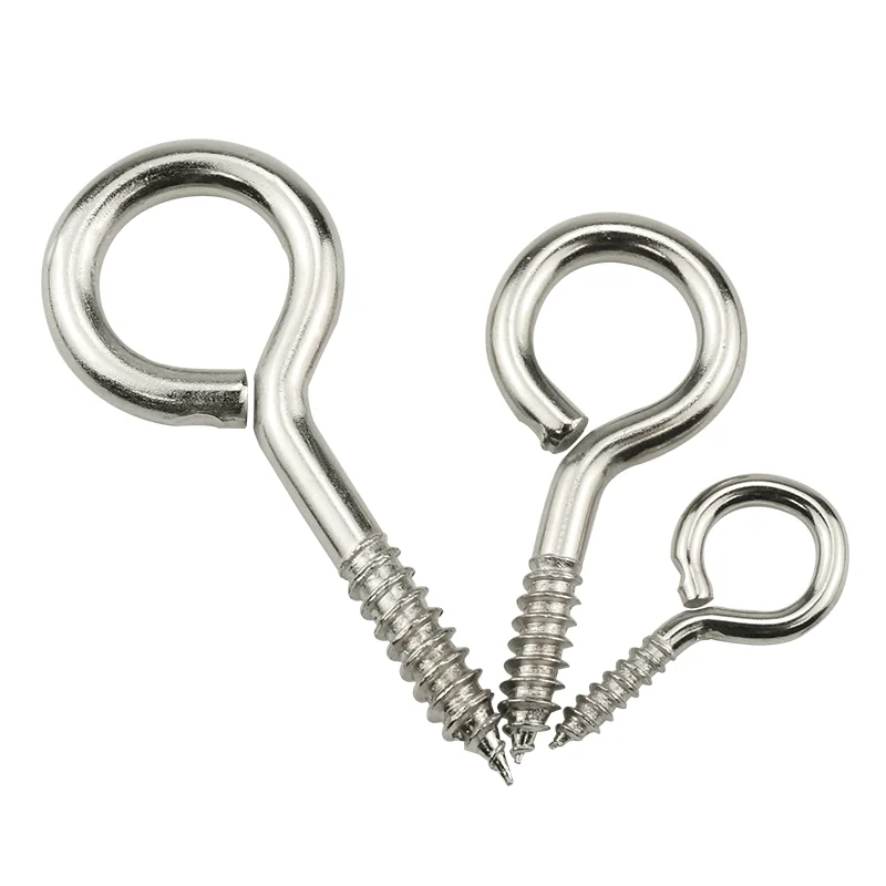 Stainless Steel Heavy Duty Screw Eyes for Metal Hook, Wood Terminal Ring  Eyelet Hooks - China Eye Pin, Screw Eye