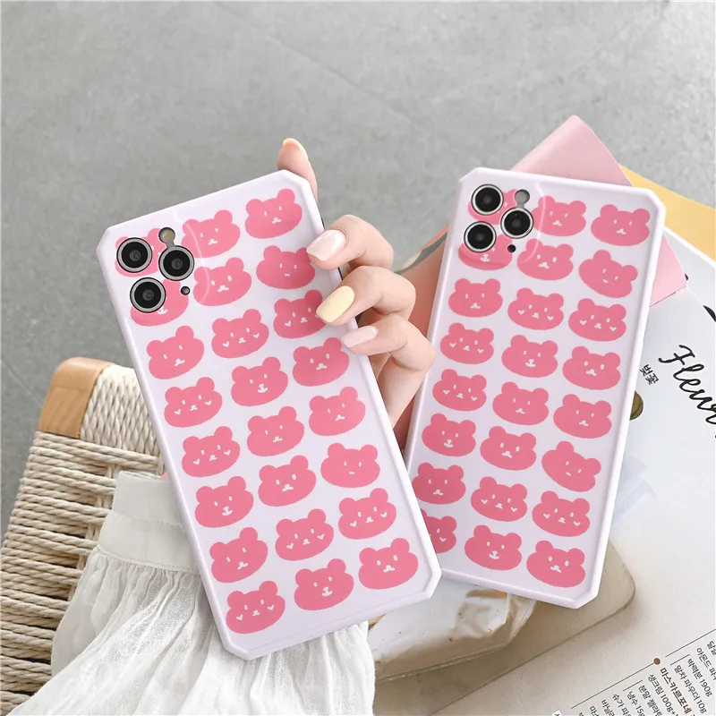 Милый чехол с рисунком медведя для iphone 11 Pro Max 7 8 Plus X XR XS SE 2 2020 задняя крышка модные