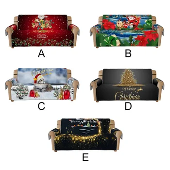

Home Printed Sofa Set Christmas Pattern Cushion Sofa Mat Covers Protector Decor