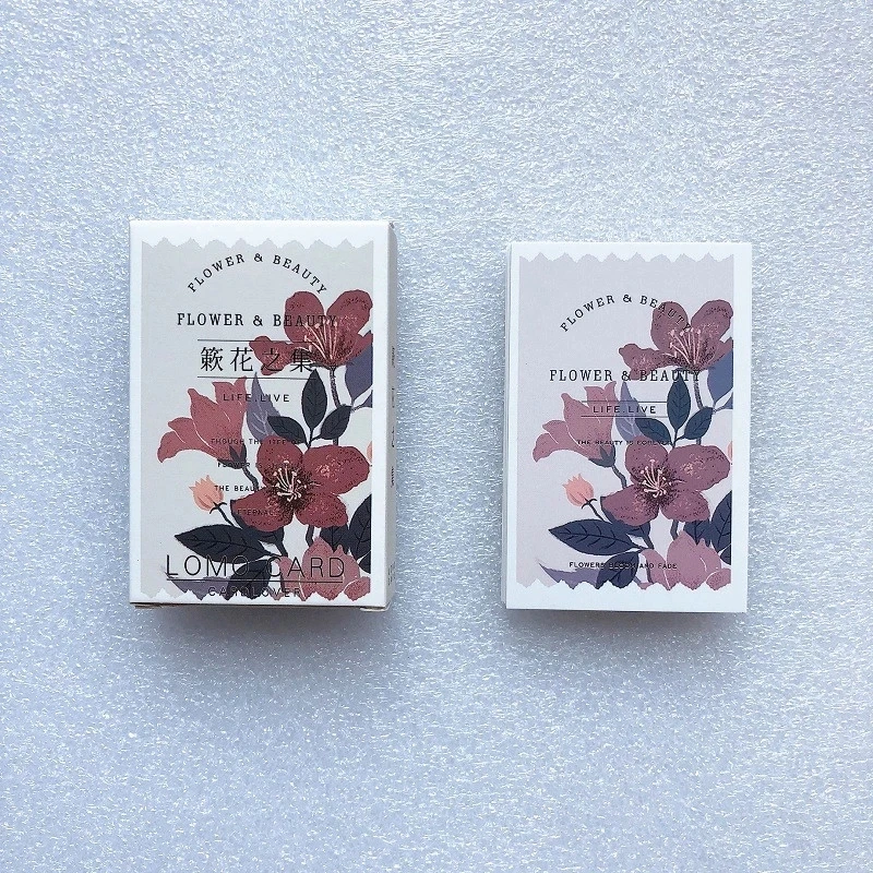 Kawaii Flower and Beauty Lomo Card Mini Postcard Greeting Card Message Gift Stationery 28 Sheets/Set