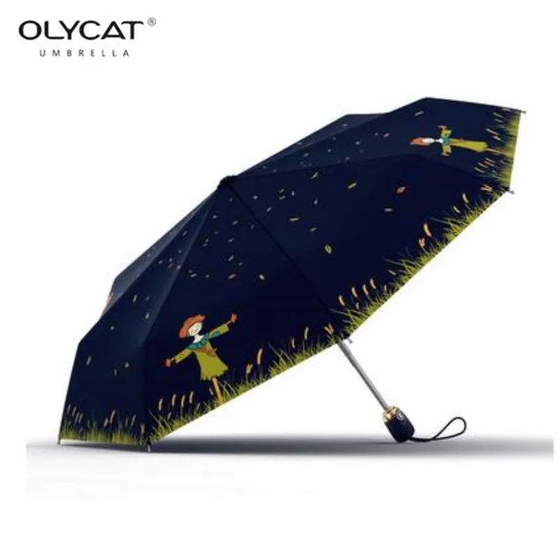 OLYCAT автоматически складывающийся зонтик маленький мини-зонтик дождь Женский Детский Зонт пусковой Ветрозащитный Зонт с защитой от УФ