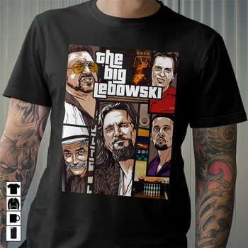 

The Big Lebowski dude GTA T Shirt Black S-3XL Brand Clothing Tops Tee Shirt