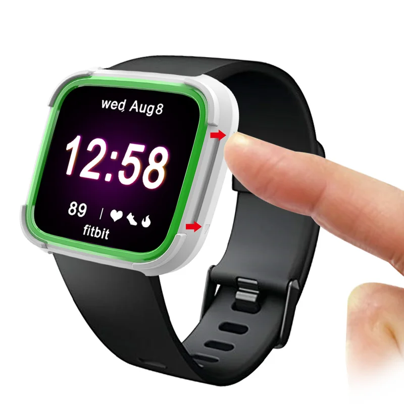 Силиконовый ТПУ+ PC оболочка защитный чехол Защита экрана для Fitbit Versa/Lite чехол для смарт часов рамка Крышка Для Fitbit Versa/Lite