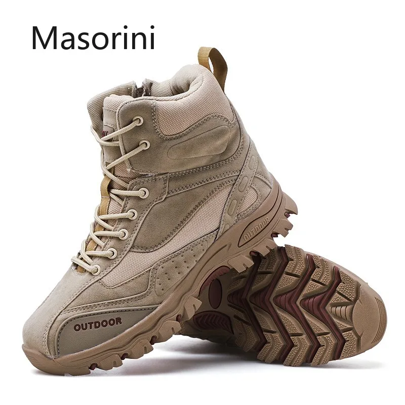 Мужские ботинки брендовая мужская Боевая обувь уличные Нескользящие мужские