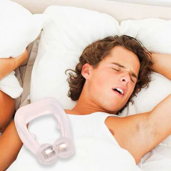 

Silicone Magnetic Anti Snore Stop Snoring Nose Clip Sleep Tray Sleeping Aid Apnea Guard Night Device with Case