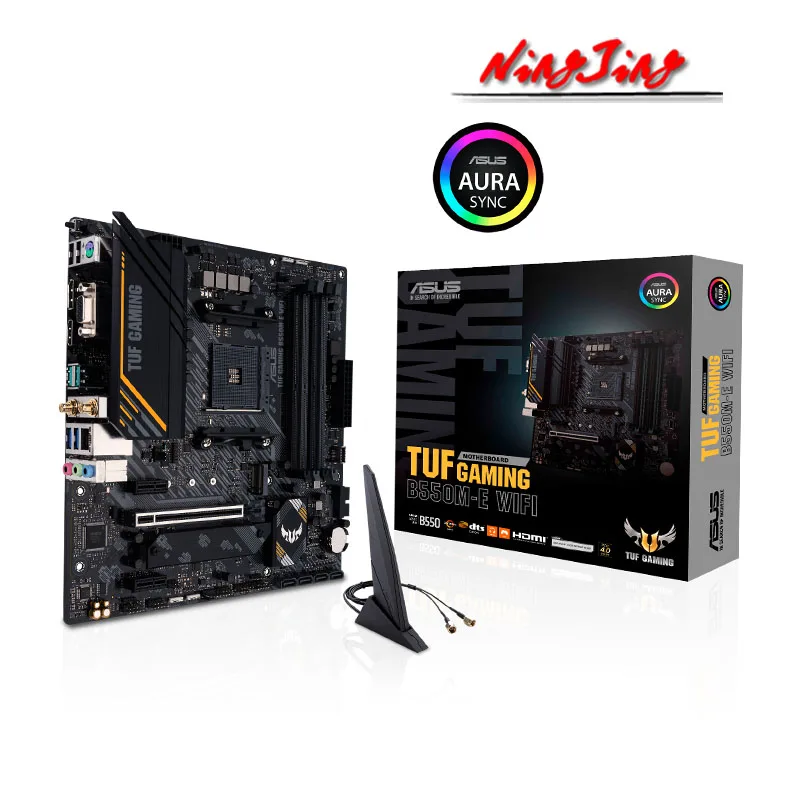 ASUS TUF игровой B550M-E WIFI Micro-ATX B550M AMD B550 DDR4 4866(OC) МГц 128G M.2 Intel®Настольная розетка Wi-Fi 6 AX200
