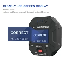 KKMOON – testeur de prise intelligente avec affichage numérique LCD, détecteur de polarité de Circuit