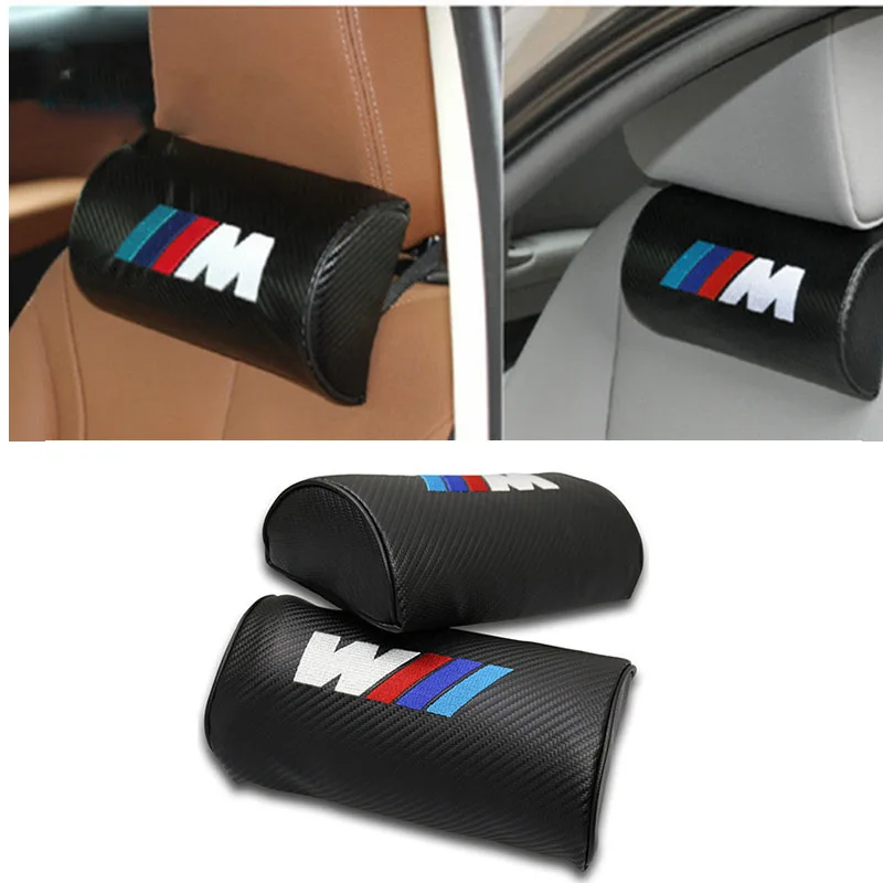 Подушка для шеи на подголовник автомобиля 2 шт. стикер bmw M e46 e90 f20 e60 e39 f10 X1 X3 X4 X5 X6 X7