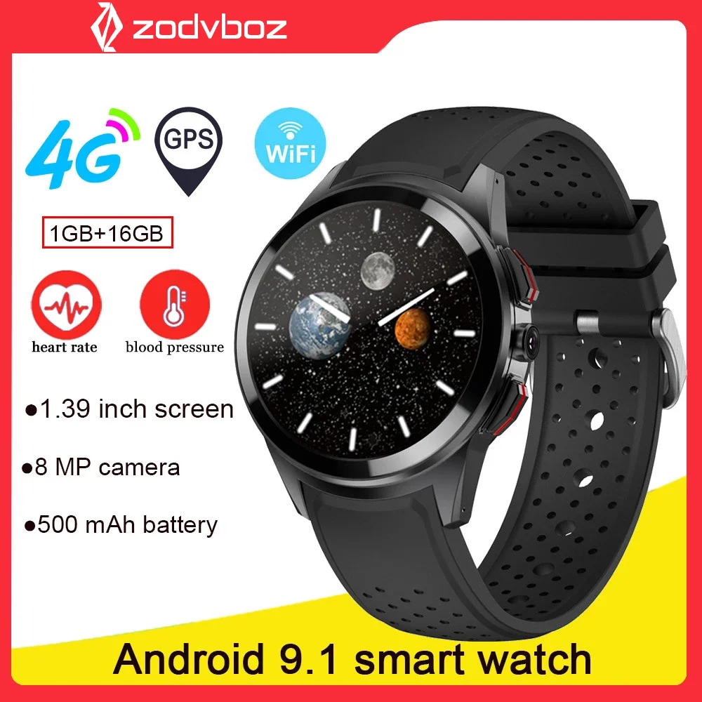 2021 New Build-in GPS Smart Watch Women 4G Smartphone WiFi Watches 1GB RAM 16G ROM Full Round Touch HD Screen Smartwatch For Men |