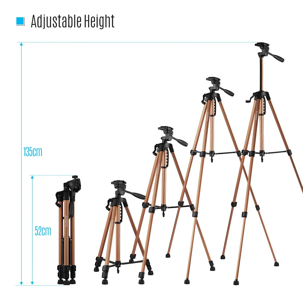 Generic Andoer 6 Options Lightweight Tripod Stand Camera Tripod Bag