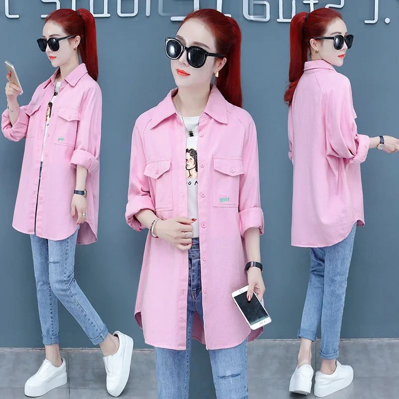 

Coat Women's Spring And Autumn 2019 New Style Spring Korean-style Versatile Fashion Loose Mid-length Tops Casual Spring Clothing