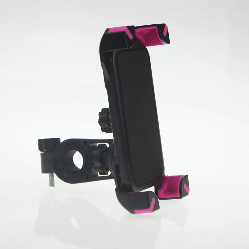 Красный Держатель для телефона на велосипед для iPhone ABS MTB мотоцикл мобильный пластиковый держатель для мобильного телефона велосипедный Руль Клип Стенд gps кронштейн - Цвет: Красный