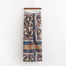 Женская пляжная Стильная летняя юбка с высокой талией и принтом, длинные юбки