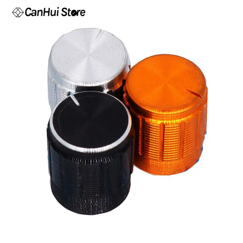 

5pcs Potentiometer Knob Aluminum Knobs Cap Diameter 15MM 15x16.5mm Silver Black Golden Color Switch Caps Electronic Component