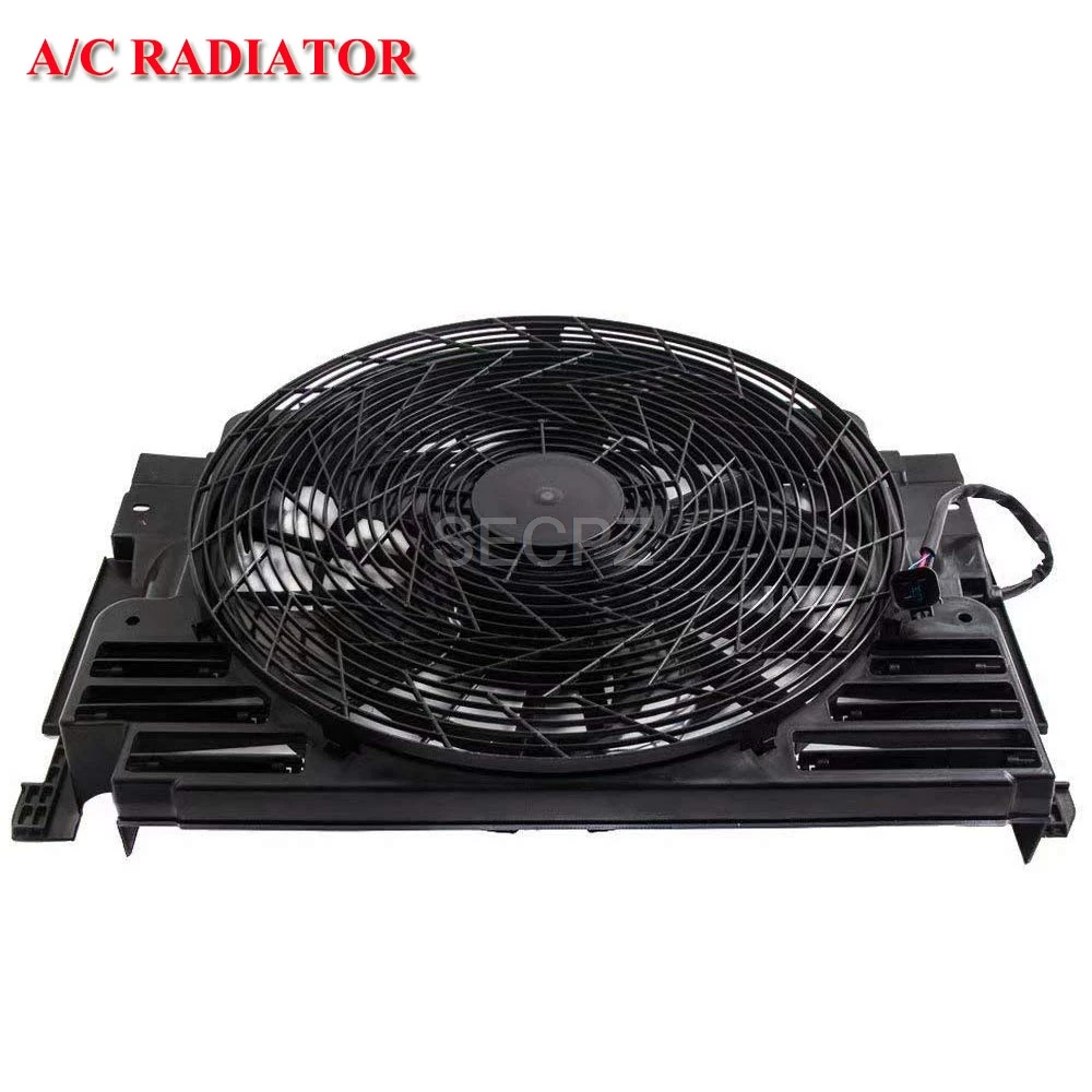Ac Radiator Condenser Cooling Pusher Fan 5 Blade For Bmw X5 0006 64546921381 Tkrcfse53x5