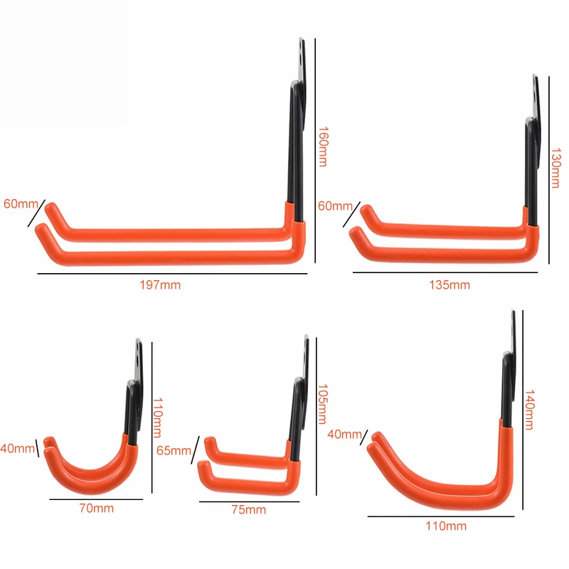 Большие сверхмощные подвесные крючки для хранения, Настенные Кронштейны для домашнего гаража, прочные держатели для крючков для хранения электроинструментов