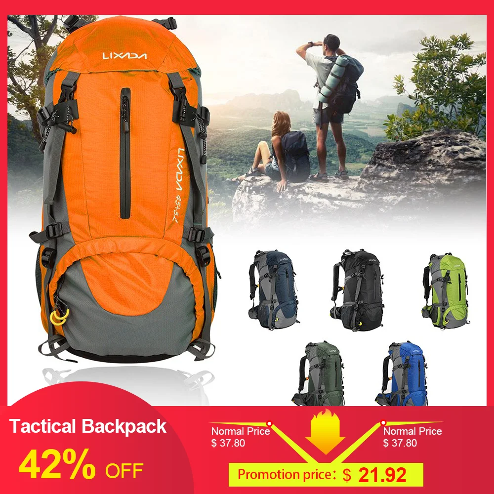Ceny Lixada 50L piesze wycieczki plecak taktyczny plecaki górskie wojskowy plecak wspinaczka plecak wodoodporny Outdoor Sport Trek