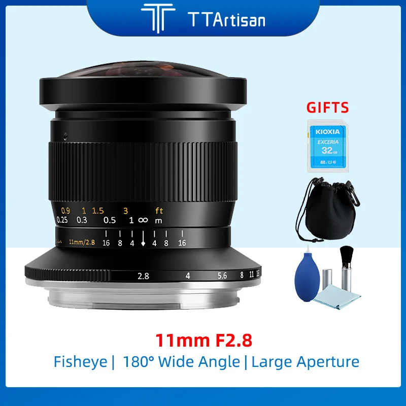 TTArtisan 11 мм F2.8 полноформатный широкоугольный объектив рыбий глаз с ручной