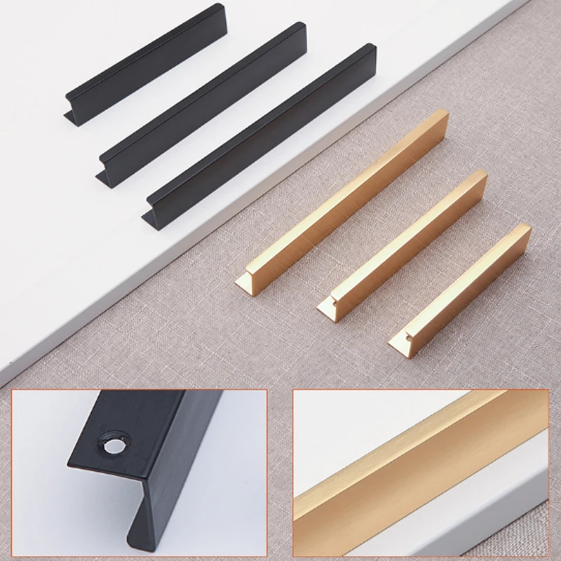 Металлические скрытые ручки для шкафа кухонные ящика мебель шкаф современные