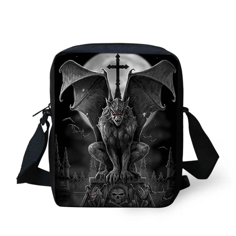 

NOISYDESIGNS Gothic Horror Print Handbags Messenger Bags Crossbody Bag Mini Bookbag Schoolbag Daily Shoulder Bag Satchel
