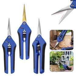 Ciseaux de coupe à lame droite et coudée, outil de coupe pour plantes horticole, tondeuse à feuilles, sécateur de jardin, fruits, fleurs, vergers 