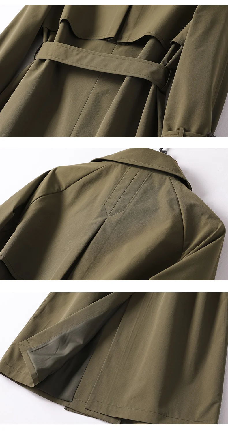Пальто женское ветровка большого размера плащи Дамская одежда Тренч длинное пальто feminino Мода Осень Зима XXL