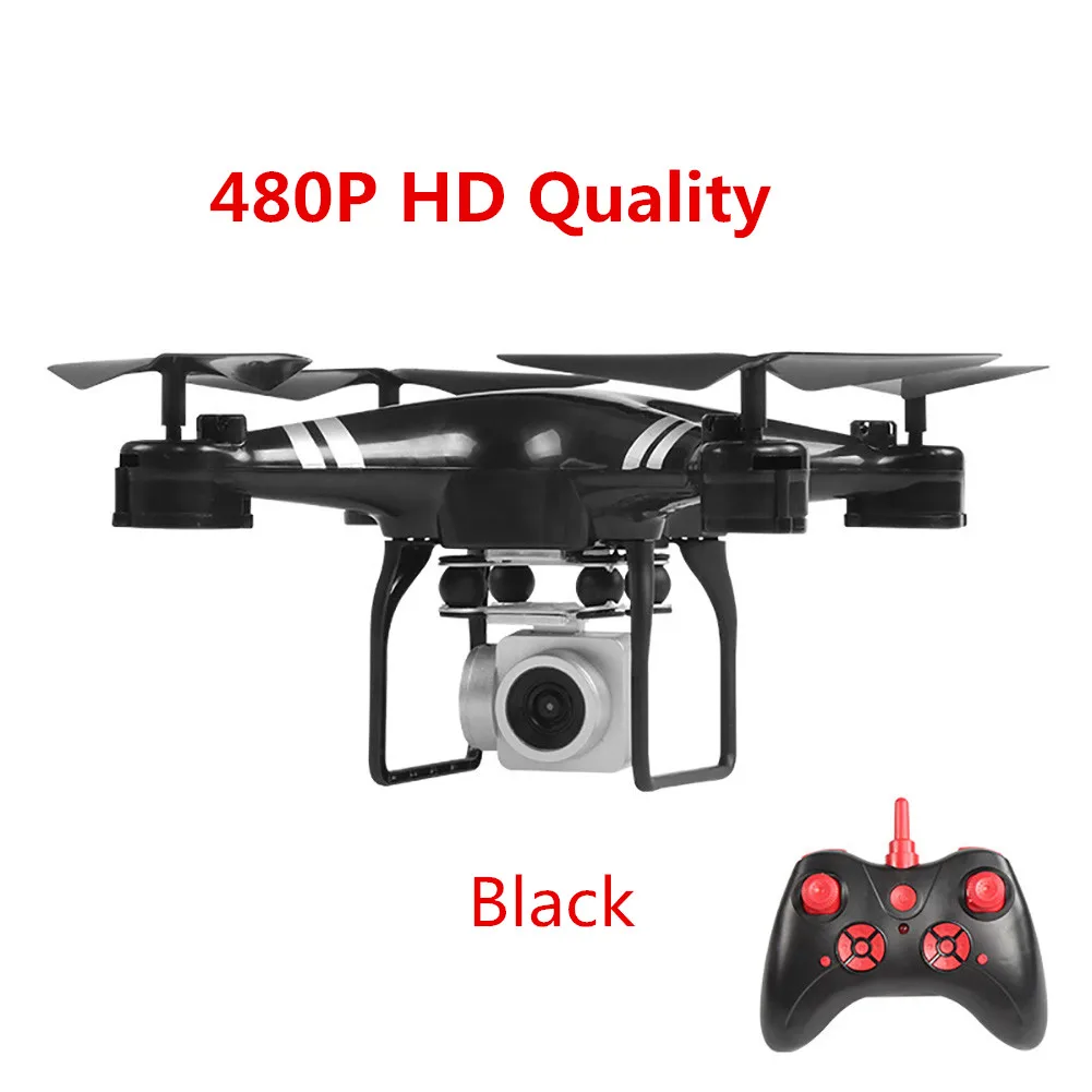 Balck 480P Дрон 4k камера HD Wifi Трансмиссия fpv Дрон с воздушным давлением фиксированная высота четырехосный Самолет rc вертолет Дрон с камерой - Цвет: Balck 480P