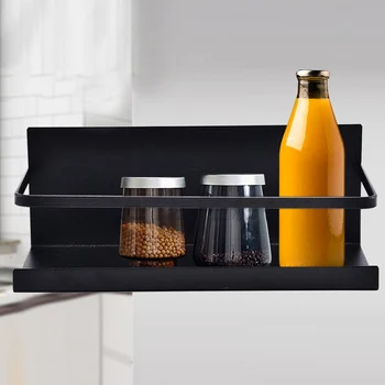 

Kitchen Bathroom Plate Storage Rack Home Organizer Durable Living Room Practical Magnetic Decorative Metal Refrigerator Shelf