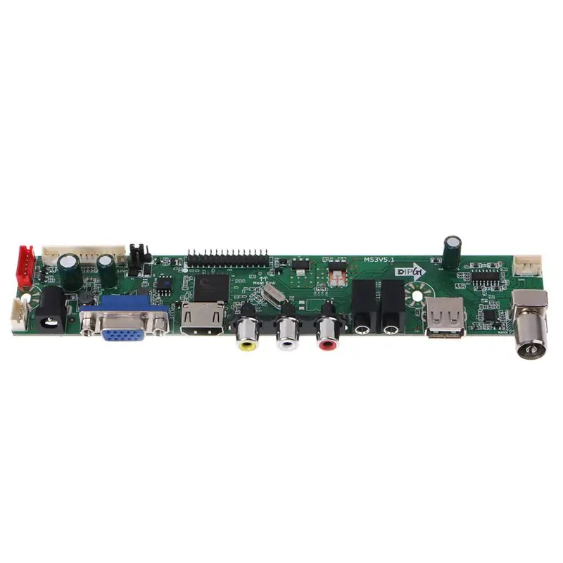 Универсальная плата контроллера lcd разрешение ТВ материнская плата VGA/AV/tv/USB интерфейс драйвер платы 10166