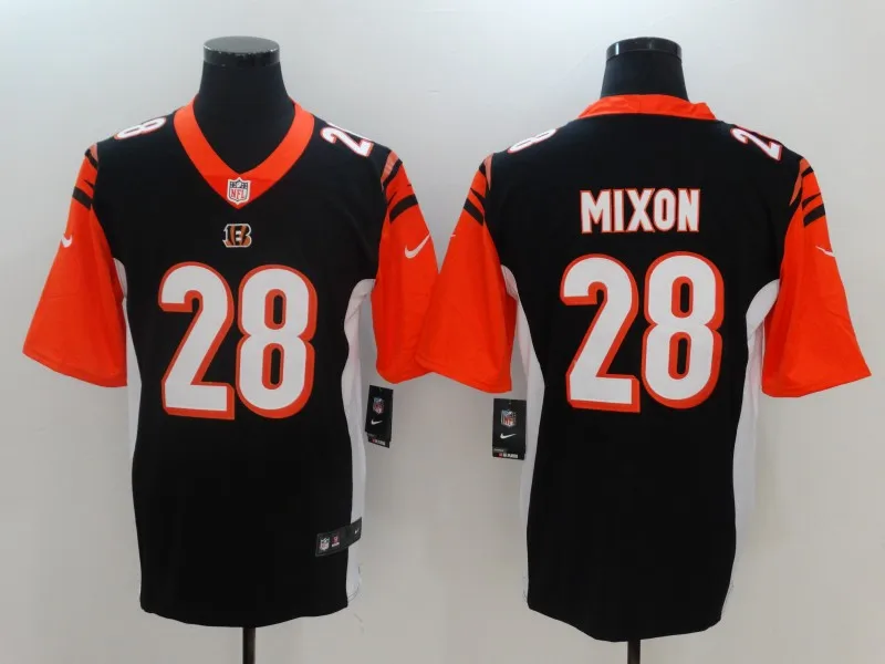 Мужчины Cincinnati A.J. Зеленый Joe Mixon Geno Atkins Andy Dalton Tyler Eifert игровая цветная Футбольная форма - Цвет: Серый