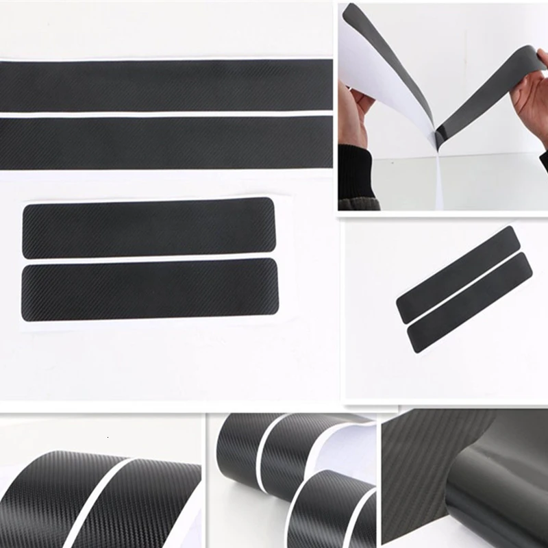 Автомобильный Стикеры s 3D углеродного волокна резиновый протектор дверная